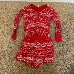 Red Victoria Secret PJ Set